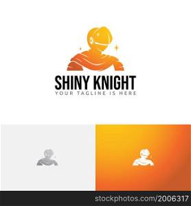 Shiny Golden Knight Spartan Soldier Warrior Armour Mascot Logo