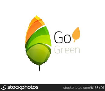 Shiny leaf icon. Shiny leaf icon. Vector illustration