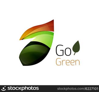 Shiny leaf icon. Shiny leaf icon. Vector illustration