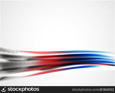 Shiny metallic wave curtain. Abstract background, vector