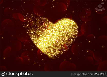 shiny particle hearts background for valentines day