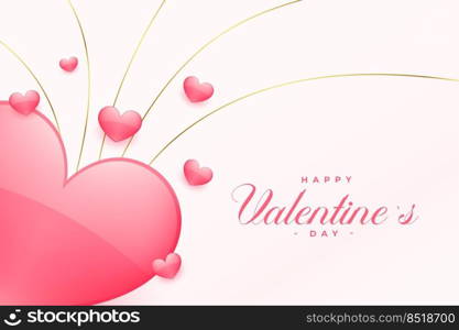 shiny pink heart valentines day background