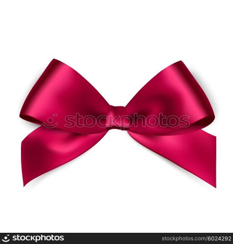 Shiny pink satin ribbon on white background. Shiny pink satin ribbon on white background. Vector