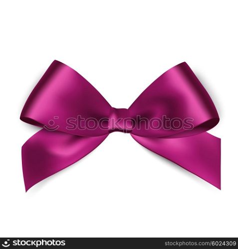 Shiny purple satin ribbon on white background. Shiny purple satin ribbon on white background. Vector