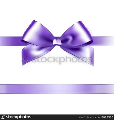 Shiny purple satin ribbon on white background. Shiny purple satin ribbon on white background. Vector