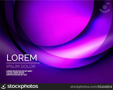 Shiny silk wave template, color satin with effects, vector abstract background. Shiny purple silk wave template, color satin with effects, vector abstract background