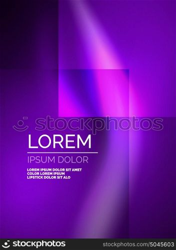 Shiny silk wave template, color satin with effects, vector abstract background. Shiny purple silk wave template, color satin with effects, vector abstract background