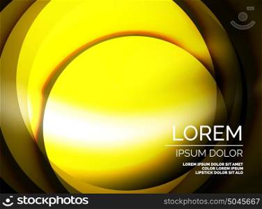Shiny silk wave template, color satin with effects, vector abstract background. Shiny yellow silk wave template, color satin with effects, vector abstract background