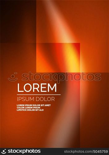 Shiny silk wave template, color satin with effects, vector abstract background. Shiny orange silk wave template, color satin with effects, vector abstract background