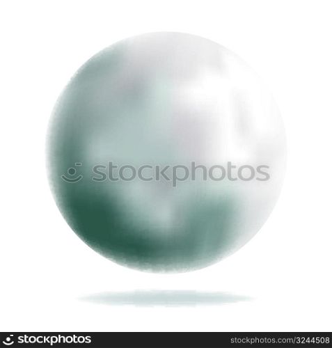 Shiny Silver Ball with mesh effect Vector Illustration