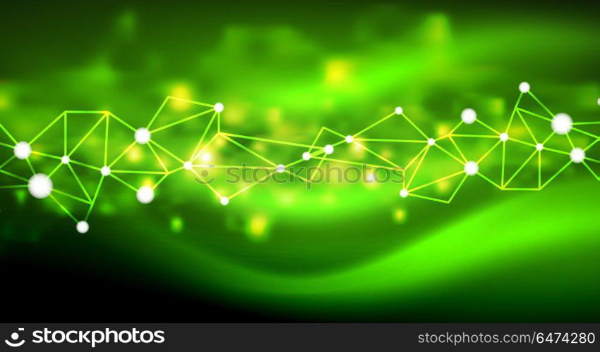 Shiny stars, neon glowing digital connected light dots. Shiny stars, neon glowing digital connected light dots. Vector technology abstract background