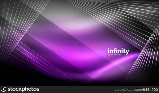 Shiny straight lines on dark background, techno digital modern template. Shiny straight lines on dark background, techno digital modern template. Vector background