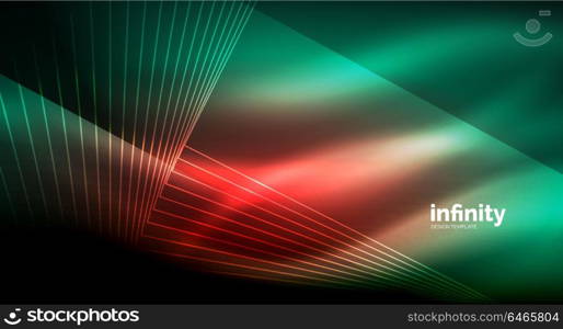 Shiny straight lines on dark background, techno digital modern template. Shiny straight lines on dark background, techno digital modern template. Vector background