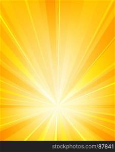 Shiny sun rays radiator background. Shiny sun rays radiator background. Burst sunlight with radiating heat beams summer vector illustration