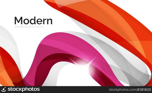 Shiny wave modern motion template. Shiny wave modern motion template - color curve stripes and lines in motion concept and with light and shadow effects. Presentation banner and business card message design template