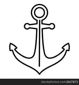 Ship anchor icon. Outline ship anchor vector icon for web design isolated on white background. Ship anchor icon, outline style