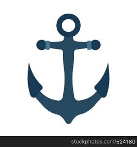 Ship anchor sea nautical vector icon. Ocean water illustration boat. Old steering sign iron equipment element