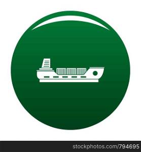 Ship cargo icon. Simple illustration of ship cargo vector icon for any design green. Ship cargo icon vector green