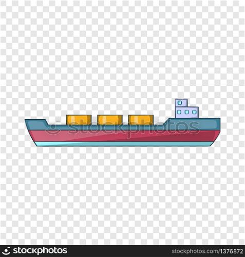 Ship carries cargo icon in cartoon style isolated on background for any web design . Ship carries cargo icon, cartoon style