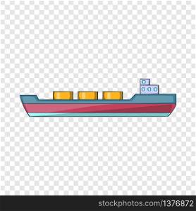 Ship carries cargo icon in cartoon style isolated on background for any web design . Ship carries cargo icon, cartoon style