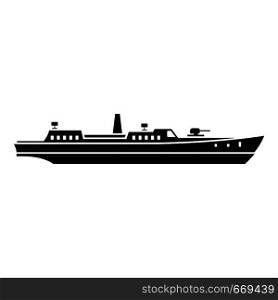 Ship combat icon. Simple illustration of ship combat vector icon for web. Ship combat icon, simple black style