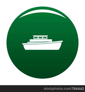 Ship design icon. Simple illustration of ship design vector icon for any design green. Ship design icon vector green