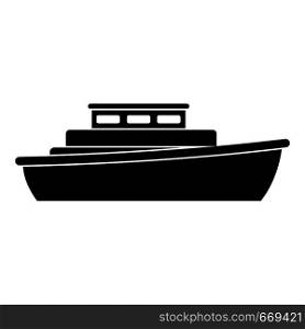 Ship design icon. Simple illustration of ship design vector icon for web. Ship design icon, simple black style