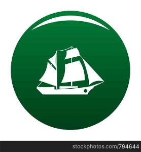 Ship excursion icon. Simple illustration of ship excursion vector icon for any design green. Ship excursion icon vector green