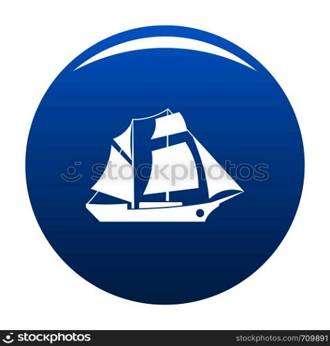 Ship excursion icon vector blue circle isolated on white background . Ship excursion icon blue vector