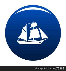 Ship excursion icon vector blue circle isolated on white background . Ship excursion icon blue vector