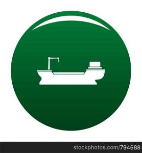 Ship freight icon. Simple illustration of ship freight vector icon for any design green. Ship freight icon vector green