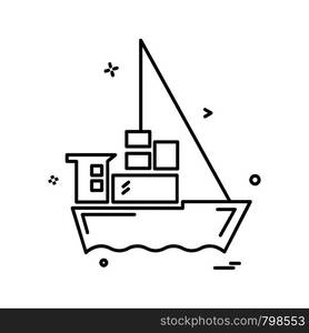 Ship icon design vector