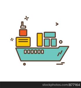 Ship icon design vector