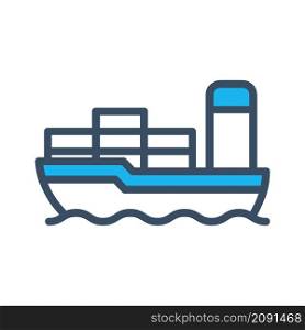 ship icon flat design