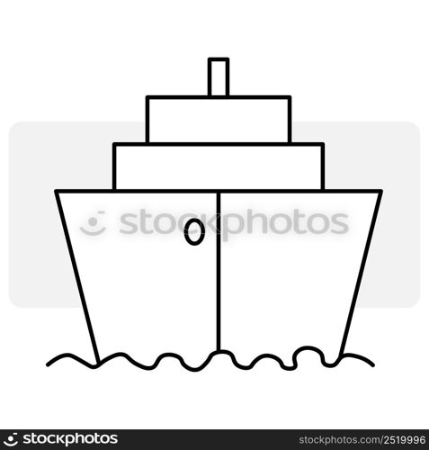 Ship icon. Logo ship. Line art. Vector illustration. stock image. EPS 10.. Ship icon. Logo ship. Line art. Vector illustration. stock image.