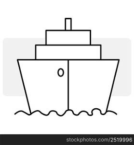 Ship icon. Logo ship. Line art. Vector illustration. stock image. EPS 10.. Ship icon. Logo ship. Line art. Vector illustration. stock image.