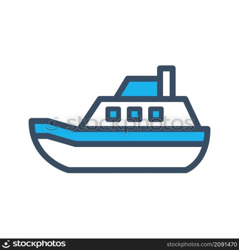 ship icon vector flat style