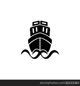 ship icon vector illustration logo design 