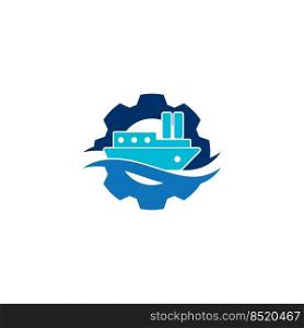 ship icon vector illustration logo template.