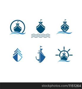 Ship Logo Template vector icon design