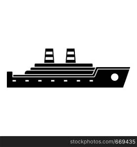 Ship passenger icon. Simple illustration of ship passenger vector icon for web. Ship passenger icon, simple black style