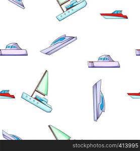 Ship pattern. Cartoon illustration of ship vector pattern for web design. Ship pattern, cartoon style
