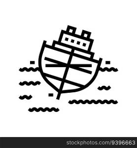 ship stability marine line icon vector. ship stability marine sign. isolated contour symbol black illustration. ship stability marine line icon vector illustration