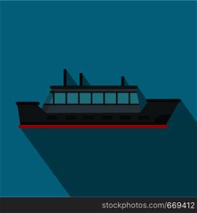 Ship trip icon. Flat illustration of ship trip vector icon for web. Ship trip icon, flat style