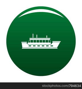 Ship trip icon. Simple illustration of ship trip vector icon for any design green. Ship trip icon vector green