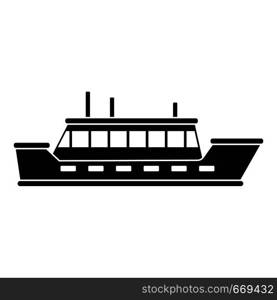 Ship trip icon. Simple illustration of ship trip vector icon for web. Ship trip icon, simple black style