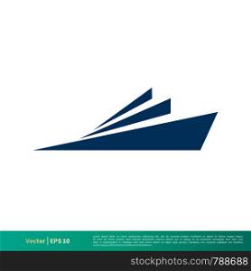 Ship Vector Icon Logo Template Illustration Design. Vector EPS 10.