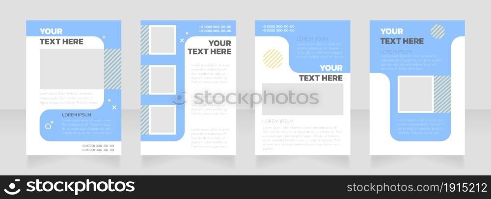 Ship voyage jobs blank brochure layout design. Service info. Vertical poster template set with empty copy space for text. Premade corporate reports collection. Editable flyer paper pages. Ship voyage jobs blank brochure layout design