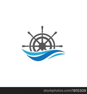 Ship wheel icon ilustration vector