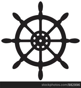 ship wheel icon on white background. flat style. nautical icon for your web site design, logo, app, UI. ship symbol. steering wheels sign.